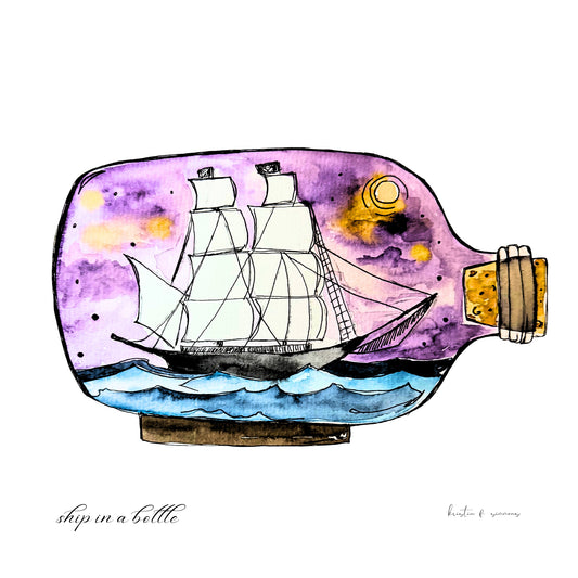 Clipper Ship in a Bottle